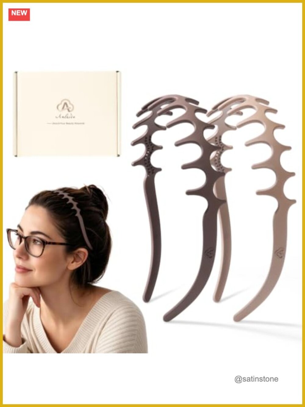 Zigzag Headbands for Women Dual Teeth Non Slip Retro Hair Accessory